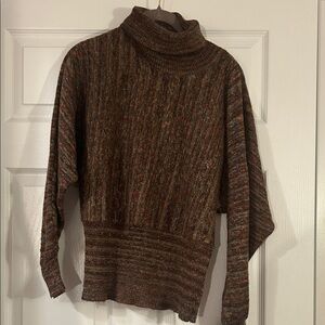 Babette Ballinger New York multicoloured Brown Turtleneck Sweater